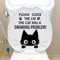 Funny Cat Toilet Cover Sticker Decals,Fish Bird Flower Leaf Waterproof Toilet Lid Tank Seat Decals Cistern Self-Adhesive Bathroom Wall Sticker