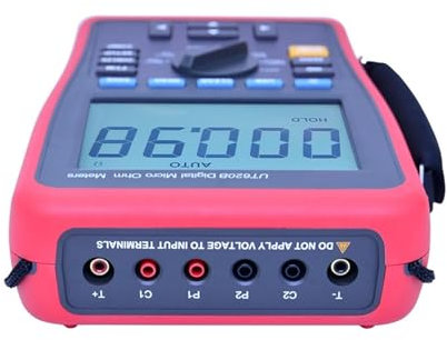 UT620A DC-Niedrigwiderstandstester Mit Manueller Bereichswahl, Digitales Mikroohmmeter Mit Datenspeicherung/Hintergrundbeleuchtung/Hoch-/Tiefgrenzalarm Genaue Messungen