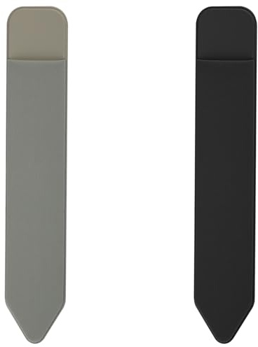 Bojueshaw 2pcs Elastic Pencil Holder,Removable Self-Adhesive iPencil Holder,Pencil Tablet Sleeve Sticker,Sleeve Accessories Design for Apple Pencil(Black,Grey
