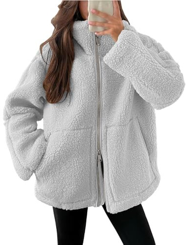 Wintermantel Damen Teddyfleece Winterjacke Warm Gefüttert Steppjacke Lange Damenmantel Winter Langarm Parka Jacke mit Taschen Black Winterparka Friday Einfarbig Teddyjacke Winddicht Outdoorjacke