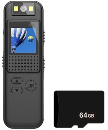 GAOSHA Body Camera Portable Mounted Camcorder with Bike Clip Wearable Recorder