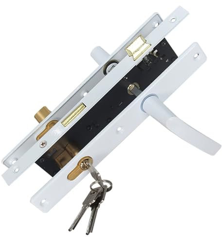 Maniglia per porta d'ingresso Maniglia per porta a soffietto in acciaio di plastica resistente Kit di sostituzione per per a soffietto per appartamenti di casa Hotel Sostituzione d