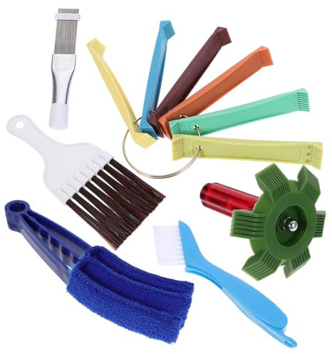 Warmhm 1Satz Klimaanlagen Lamellenbürste Teiliges Werkzeug Für Reinigung Von Klimaanlagen Kühlschränken Kondensatoren Und Kühlerlamellen Mit Verschiedenen Bürsten