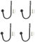 Tieback Tende Nere Set 2/4 Robusti Gancio In Lega Alluminio Per Facile Installazione In Camere Da Letto Uffici Holdback