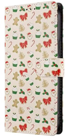 Weihnachten Handyhülle für Xiaomi Redmi Note 10 Pro/10 Pro Max Hülle, für Redmi Note 10 Pro/10 Pro Max Hülle, Premium PU Leder Schutzhülle Abdeckung, Magnetverschluss,Tasche Flip Case Etui,001-2