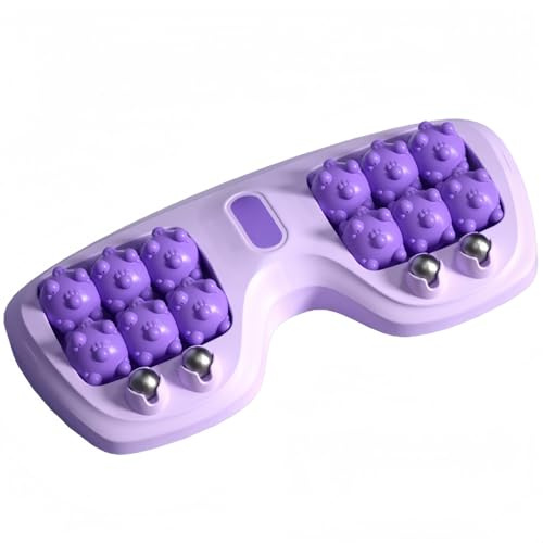 Alfven Fussmassageroller zur Linderung von Plantarfasziitis,Tragbare Fußmassageroller mit zwei Druckpunkten Fußrolle Foot Massage Roller für Füße, Zuhause, Büro