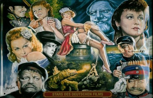 Buddel-Bini Versand Blechschild Nostalgieschild Stars des Deutschen Films Filmplakat Retro Schild Vintage Poster