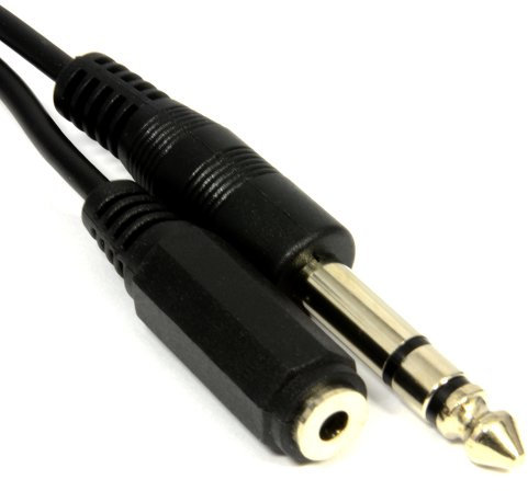kenable 3.5mm Stereo Jack Socket to 6.35mm Stereo Jack Plug 0.5m 50cm [0.5 metres]