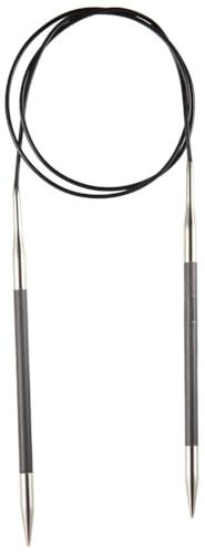 KnitPro Rundstricknadeln Karbonz 60cm, 3,50mm Rundstricknadel, Karbon/Messing, Black, 22x11x0.5 cm