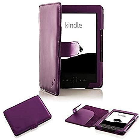 FOREFRONT CASES Cover for Amazon Kindle (4th & 5th Generation - 2012 Model) Case Cover Folio Stand - Extra Padded Rugged & Full Device Protection - Purple