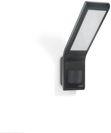 Steinel LED-Strahler XLED slim S anthrazit, 7,2 W, 648 lm, LED Wandleuchte, 160° Bewegungsmelder, 8 m Reichweite, 24,1 x 6,6 x 21 cm