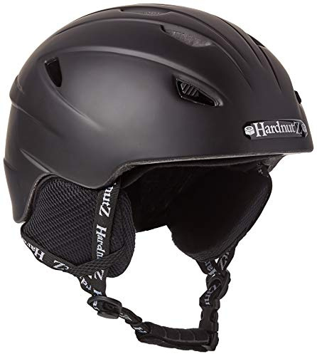 Hardnutz HN104BlackRubberL Ski/Snowboard Helmet - Black, 58-62 cms