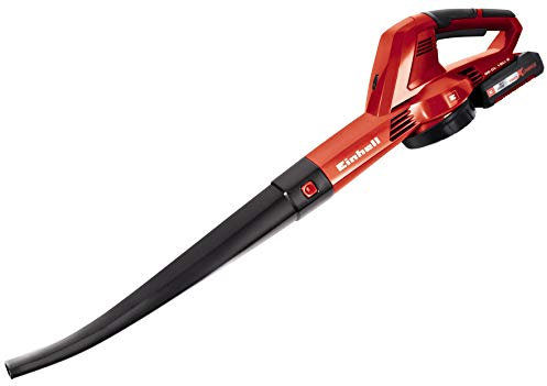 Einhell Akku Laubbläser GE-CL 18 Li E Set Power X-Change (Lithium Ionen, 18 V, 12000 min-1, 210 km/h Blas-Luftstrom, inkl. 1,5 Ah Akku und Ladegerät), 3433530, Schwarz, Rot
