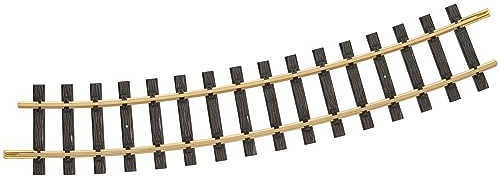 LGB – gebogenes Gleis Radius 3-22,5° – L16000, gebogenes Gleiselement, Gleiserweiterung für Gartenbahn, Gleismaterial, Zubehör, Spur G, Maßstab 1:22,5
