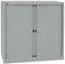 BISLEY Rollladenschrank EuroTambour, 2 Fachböden, 2,5 OH, Metall, Sl355 Rollladen/Korpus Silber, 43 x 100 x 103 cm