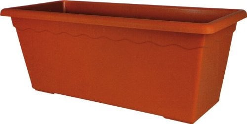 OEM SYSTEMS Vaso rettangolare MAXI in polipropilene -100x44x40H cm - Colore terracotta opaco