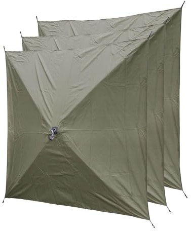 CLAM Quick-Set Wind & Sun Panels – 3 Pack Green Accessory for Escape, Traveler, and Venture Screen Shelters – Durable Pop-Up Tent Sidewalls with Carry Bag – Privacy & Weather Protection Panels