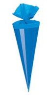 Bastel Schultüte/Länge: 35cm / rund/Farbe: glanzlackiert blau