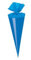 Bastel Schultüte/Länge: 35cm / rund/Farbe: glanzlackiert blau