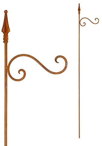 ecosoul Laternenstab Stab Rankhilfe Rankstab Rost Deko Ampelhalter Halter Laterne Garten Gartendeko Stab Edelrost Beetstecker