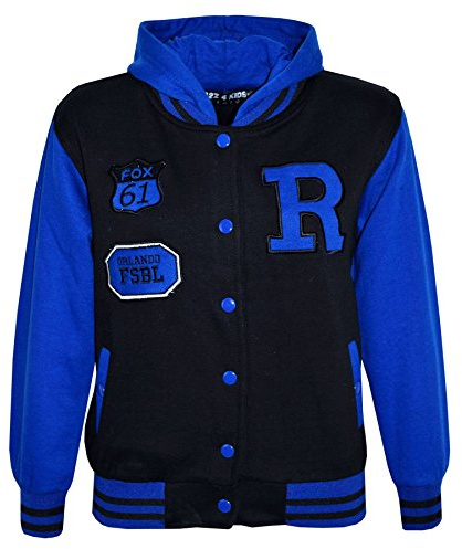 A2Z 4 Kids B.B Hooded R Fashion Fox Jacket Varsity - B.B Jacket New Fox Royal 5-6