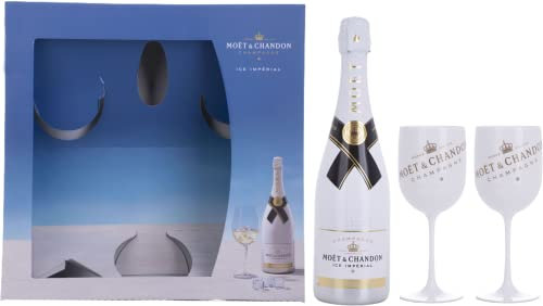 Moët & Chandon Champagne ICE IMPÉRIAL Demi-Sec 12% Vol. 0,75l in Geschenkbox mit 2 Gläsern
