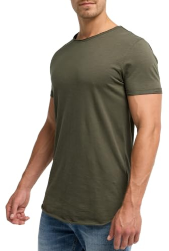 Indicode Herren Willbur T-Shirt mit Rundhals-Ausschnitt aus Baumwolle