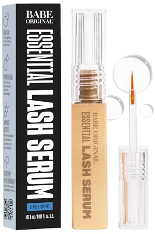 Babe Lash ögonfrans- och ögonbrynsserum givande formula för att hjälpa naturliga fransar att se längre och fylligare ut. Kan användas på ögonbryn och ögonfransförlängningar 1 ml