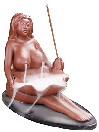 Sexy Lady Rückfluss-Räuchergefäß aus Keramik, Räucherkegel, ideal für Yoga-Raum, Heimdekoration, Bastelgeschenk