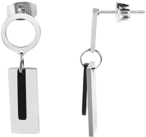Akzent Wasserfeste Edelstahl Ohrringe Ohrstecker für Damen in Silber, 100% Wasserfest & Hautverträglich