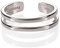 namana Bague d'Orteil en Argent Sterling 925 pour femme, Bague d'Orteill Réglable en Argent pour Femme, Bague d'Orteil Simple en Double Anneaux, Bague de Phalange. ou de Petit Doigt pour Femme et Ado