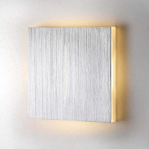 lambado® Premium LED Wandeinbauleuchte für Schalterdose - Treppenbeleuchtung 230V in Alu Gebürstet für Innen - 1.5W ColorSwitch für Ambiente & Sicherheit im Dunkeln