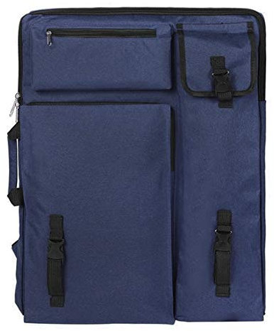 AfinderDE Zeichenbrett Rucksack 66cm *48cm (DIN A2) 6K Künstler Tragetaschen Multifunktionale ZeichenplattenTasche Anfänger Art Bag aus Wasserdichter Strapazierfähiges Nylon, Blau