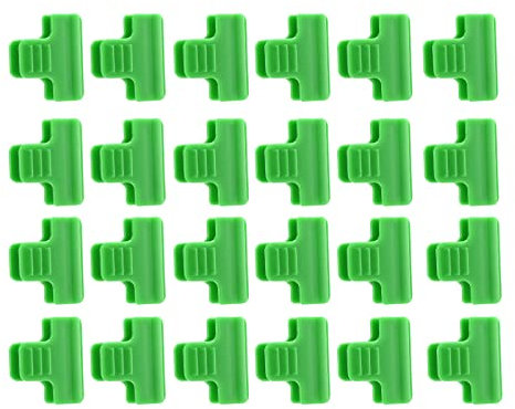 INIFLM 48 pinzas de plástico para invernadero, pinzas de película para cubrir fila, con clip de aro para invernadero, para soporte de extensión de planta de temporada (19 mm)