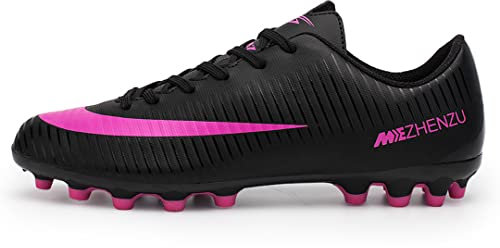 IFIKK Unisex Kinder Fußballschuhe Sportschuhe Stollen Fußballschuhe Herren Professionelle Fußballschuhe Outdoor Trainingsschuhe Für Schuhe (Style 5 Black,39.5)