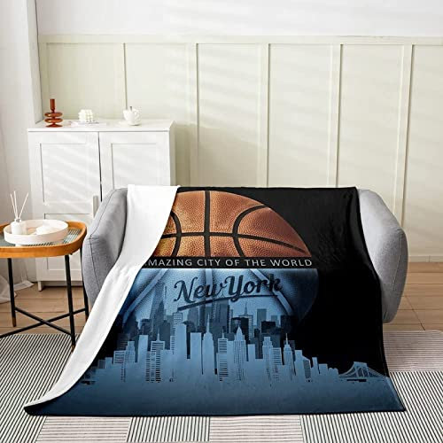 Kuscheldecke 80x150 New York, Flanell Fleecedecke Weiche und Warme Decke 3D New York, als Sofadecke Wohndecke Tagesdecke Wolldecken, für Kinder Erwachsene