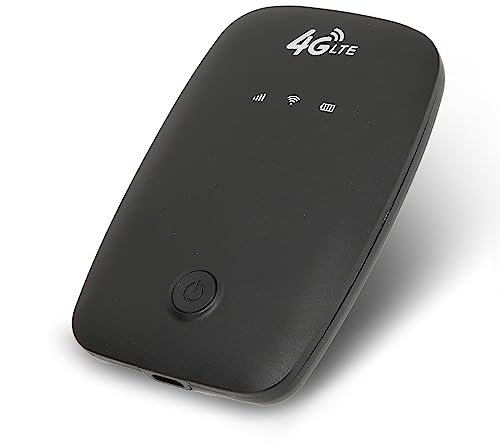 Portable 4G WiFi Hotspot Router, LTE Mobile Router with SIM Card Slot, Travel Wireless WiFi Router, 10 Users Sharing, for Car Users, Business Travelers, Black