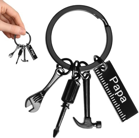 Porte clé papa,Cadeau porte clé fete des peres, Porte-clefs Papa,Cadeau Baptême, Cadeau Homme,Porte-clés Hommes,Porte-clés pour Papa Anniversaire,Papa Cadeau de Noël Halloween