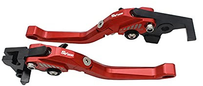 Motorrad Kurze Hebel Für Suzuki SV650 / X SV 650 2016-2020 Motorradbremsen CNC-Kupplung Und Bremshebel Kupplungsbremshebelsatz (Farbe : Rot)