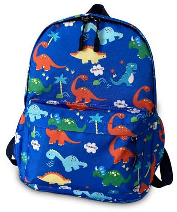 TOPWAYS Dinosaurier Kinderrucksack, Unisex Kinder Jungen Kindergarten Rucksack, Outdoor Tagesrucksack für Kinder Rucksack 2-3 Jahre Hellblau