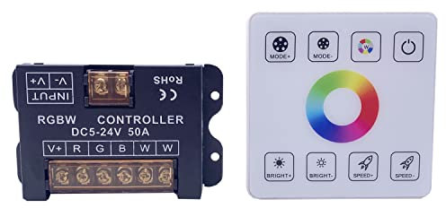 2,4 G RF singolo colore/CCT/RGBW/RGBW/RGBWC(RGB + CCT) LED Strip Controller DC 5 V 12 V 24 V 86 sty Touch Panel Interruttore Dimmer (RGBW)