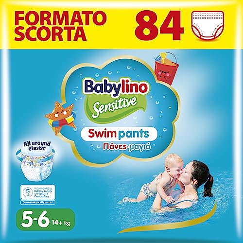 Babylino Sensitive SwimPants, couches de mer et piscine, taille 5-6 (plus de 14 kg), 84 unités