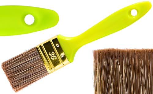 ToolSpace Lasurpinsel für Acryl- und Beizfarben - 1 Flachpinsel 36mm - Synthetische Borstenpinsel für den Hausgebrauch, Möbelmalerei und Lackierung