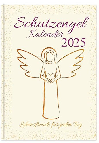 LINGEN Schutzengelkalender 2025 - Lebensfreude für jeden Tag: Spiritualer Buchkalender A5 mit spirituellen Impulsen für jeden Tag