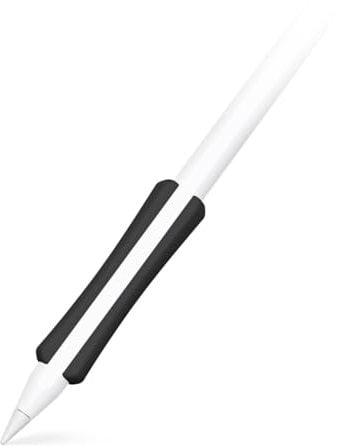 NimbleGrip 2 Premium Silicone Ergonomic Dual Sided Grip Case Holder Comfort Sleeve, Works with Squeeze Double-Tap and Wireless Charging, Compatible with Apple Pencil Pro 2nd Gen and USB-C (Black)