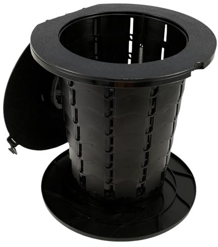 Toilettes portables rétractables, réglables en hauteur, 33 × 34 cm, légères, seau de camping doux avec porte-papier toilette pour voyage, camping, pêche, randonnée