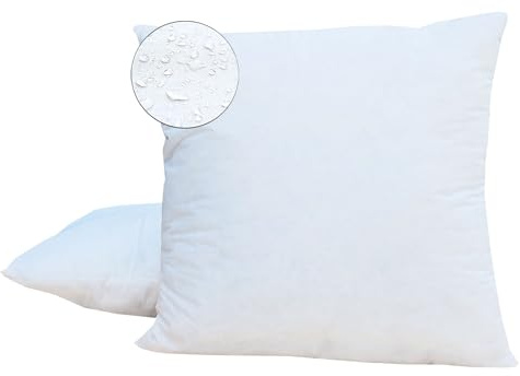 JACK 2er Set Innenkissen XXL Kissenfüllung 30x30 30x50 40x40 45x45 40x60 50x50 60x60cm Inlett Wasserfest Kopfkissen Zierkissen Outdoor Kissen, Größe:60 x 60 cm
