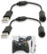 2pcs Black USB Breakaway Cable for Xbox 360 Xbox One Xbox Series X/s PC Replacement Dongle Breakable Cord Lead Fits for Thrustmaster Ferrari Racing Steering Wheel USB Breakaway Cable