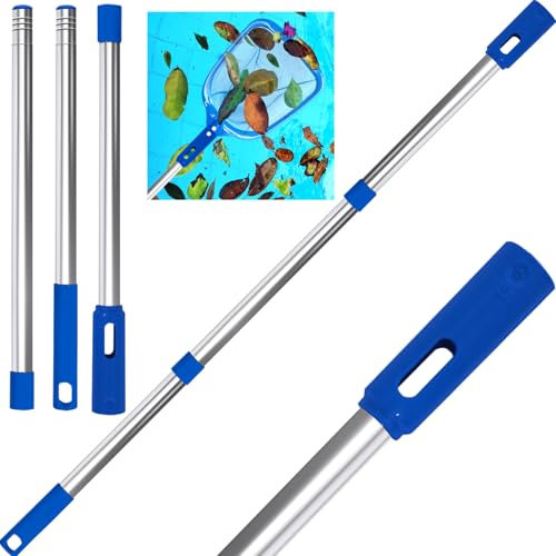 Barre télescopique pour petites piscines et jacuzzis, barre de piscine réglable de 80 cm à 117 cm, accessoires de piscine en acier inoxydable, compacte et robuste, barre de piscine extensible pour
