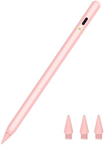 Stylus Stift Pro für iPad 2018-2024, iPencil 2. Generation für iPad mit Handfläche Ablehnung &Neigungssensitivität, Pencil für iPad 10/9/8/7/6, iPad Mini 6/5, iPad Air 5/4/3, Pro 11''/12,9'' Magenta